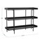 Martha Stewart Emmett 3 Shelf 35in.H Storage Display Unit Bookcase w/Oil Rubbed Brnz Metal Frame in Blk Wood Grain JN-2542B3-BK-BK-MS - alternate 5